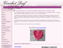 Tablet Screenshot of crochetleaf.com